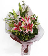Pink Lily Handbouquet 