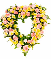Wreath With Flowers In Lovely Hues 