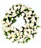 Wreath With White Flowers 