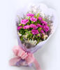 12 purple carnations