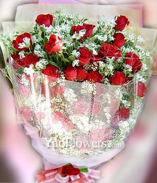 56 Red roses with Top class