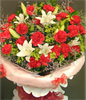 22 Imported carnations with lily