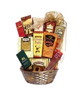Hamper with assorted gourmet chocolates, cookies, fudge, truffles and more