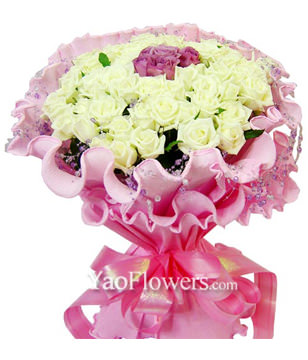 56 Pink and white roses