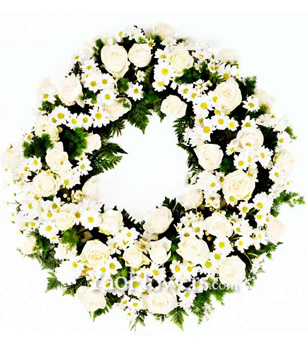 Wreath With White Flowers 