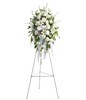 Funeral Standing of White Flowers - Roses, Lilies and Greens