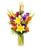 Assorted Seasonal Flowers in a Vase