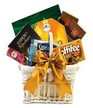 8 Assorted Chocolates in a basket