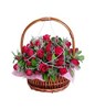 50 Stalks Red Rose In a Basket With Special Arrangement