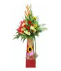 Heliconia, Sunflowers, Red Gerbera & Red Roses