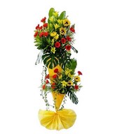 Yellow Tiger Lily, Red Gerbera, Sunflower