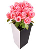 24 Pink Roses In Vase 
