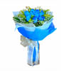 12 Blue Roses Hand Bouquet