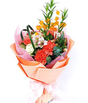 Carnations, 7 flowers, flower, narcissus of platycodon grandiflorum Lily and sandersonia aurantiaca, Tang cotton 