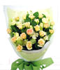 21 premium champagne roses . White bellflower Tang cotton