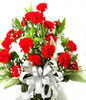 36 red carnations, 2 perfume lilies, the serissa fetida, the green leaf is plentiful 