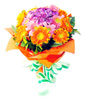 18 golden yellow daisies ,12 pink daisies, 10 carnations