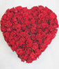 99 red roses,heart-shaped