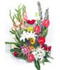 12 Gladiolus,2 White Lilium, 12 Red roses