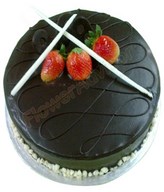 1/2 KG Chocolate Cheese Cake With Bouquet of 6 Roses
