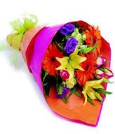 Colourful mix flowers bouquet