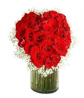 3 Dozen of Red Roses with Fillers in a vase