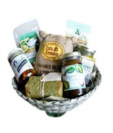 Father's Day organic gourmet basket with coffee, jam, tea and more