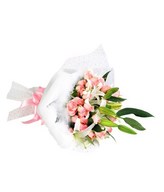 Bouquet of 36 Pink Roses & 9 Lilies