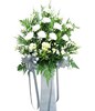 Arrangement of White Chrysanthemum and White Chrysan Pom-poms