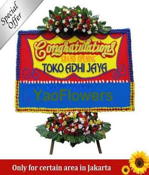 Congratulation Board Flower with size 2Mx1,2M