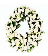 Wreath with White Flowers
