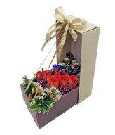 12 Red Roses & Other Flowers in Box