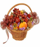 Basketful of assorted fruits